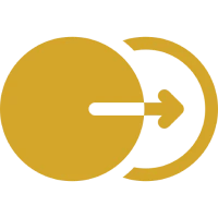 Abstract gold arrow graphic